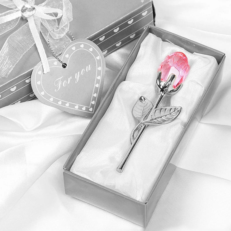 Mini Crystal Rose Ornament – Romantic Gift for Her, 4 Colors