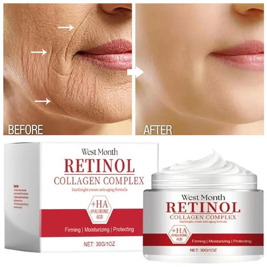 30g Retinol Wrinkle Removal Cream Fade Face Eye Fine Line Instant Anti Aging Whitening Anti-Wrinkle Dark Circles Dismiss Cream Peaceful Pleasures Health and Wellness 30g