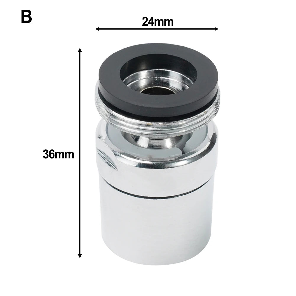 360° Swivel Faucet Aerator – Water-Saving Brass Nozzle