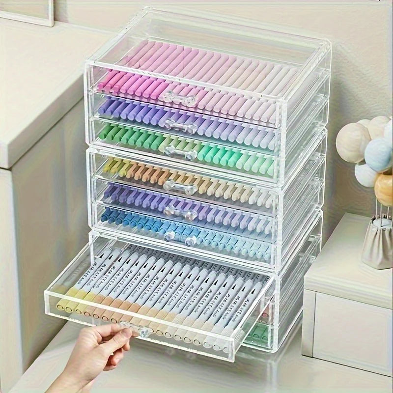 Clear Acrylic Multi-Drawer Organizer – Desk & Countertop