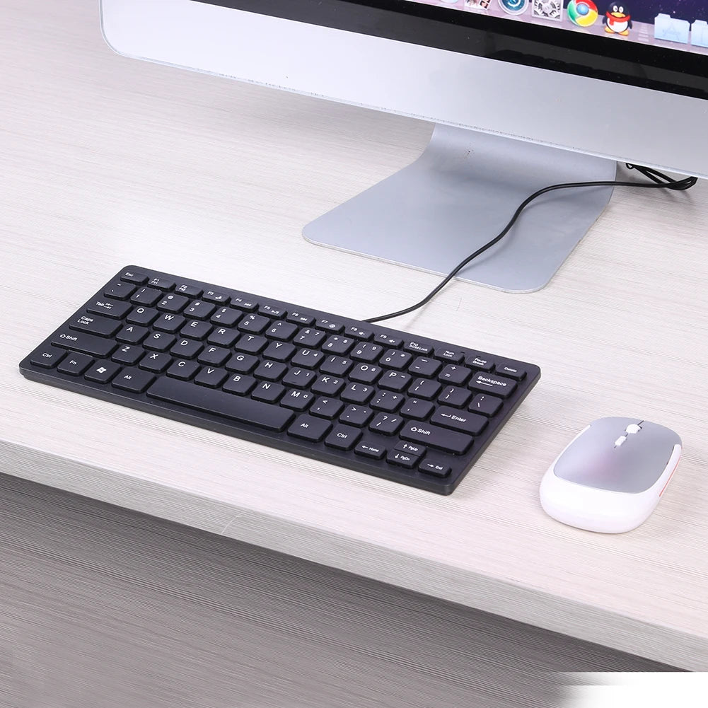Hot Sale Keyboard Delicate Design K1000 10 inch Ultra Thin 78 Keys Wired Keyboard Mini USB Slim PC Keyboard Keypad Peaceful Pleasures Health and Wellness