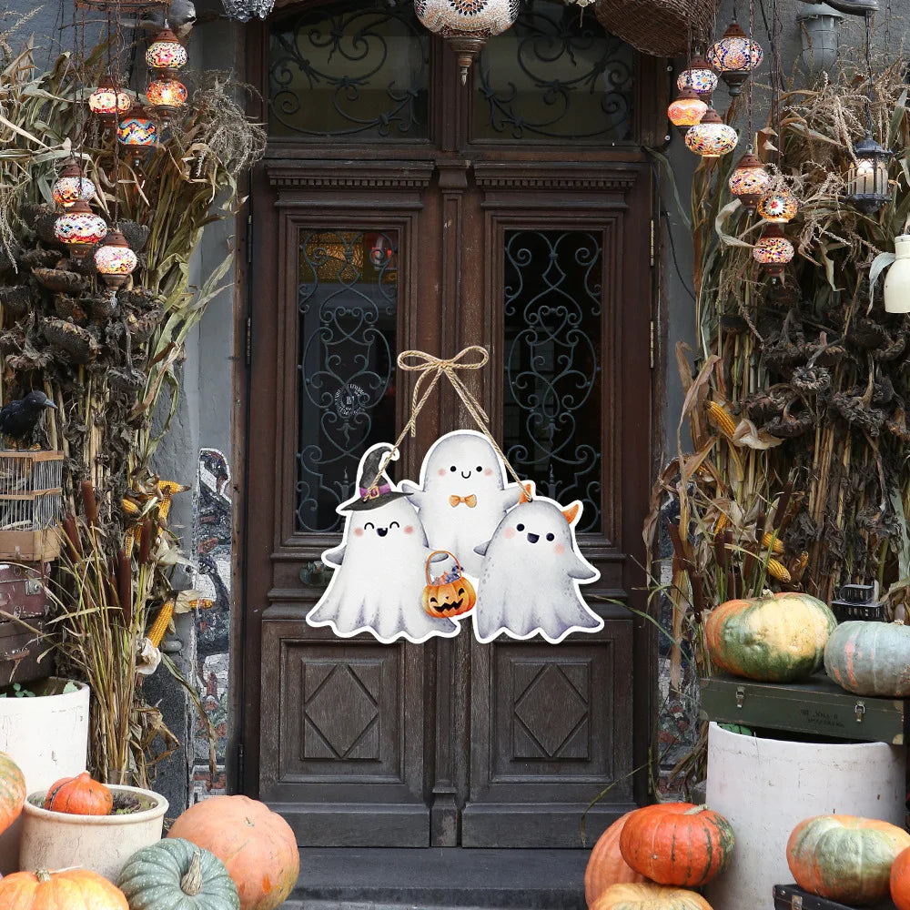 Halloween Spooky Castle Paper Door Hanging Decoration