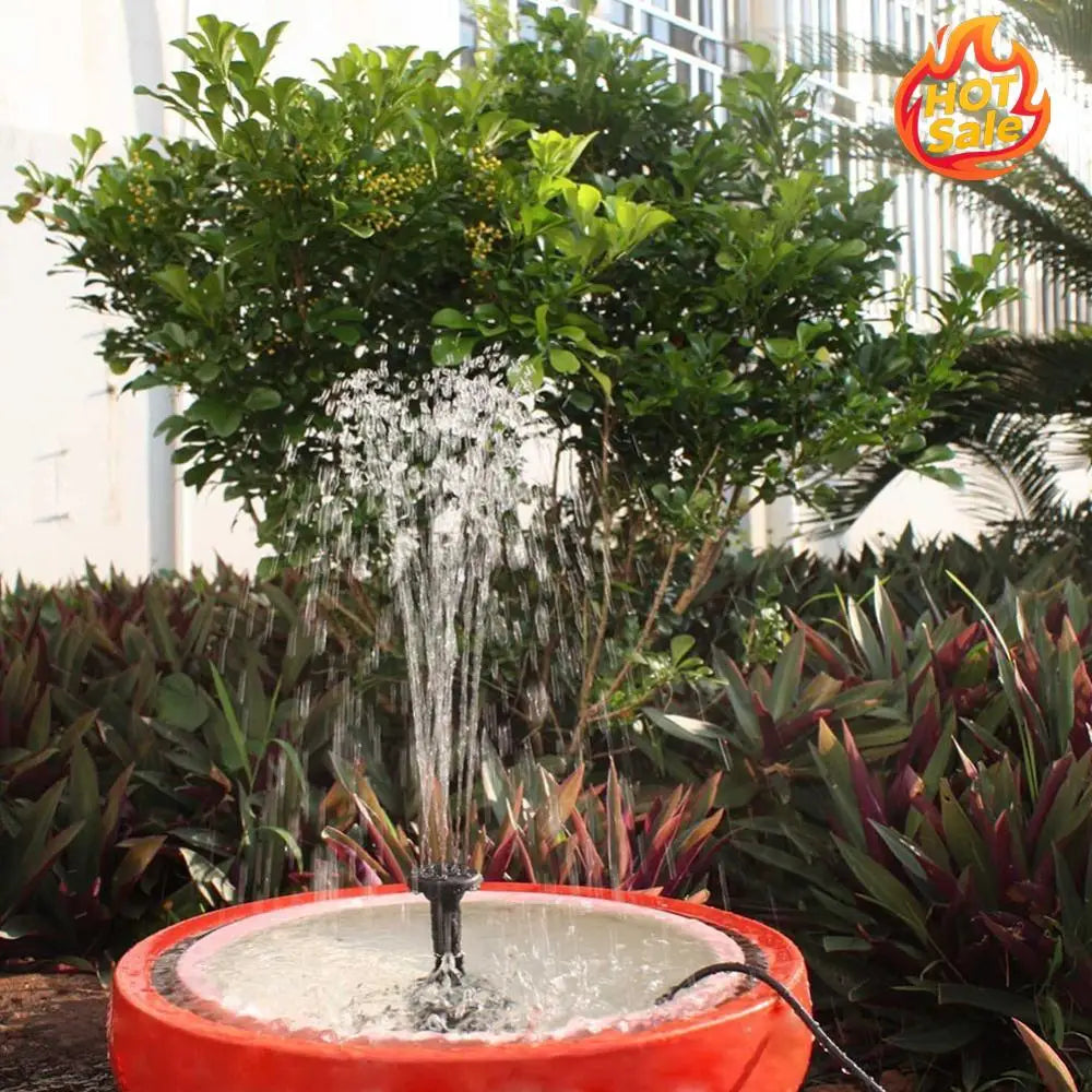 1.4W Solar Floating Fountain – 7 Nozzles | Pond & Bird Bath