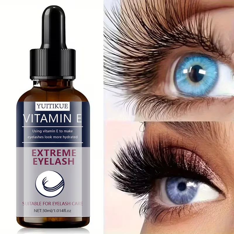 YUITIKUE Vitamin E Extreme Eyelash Care Serum | For Hydrated, Nourished Eyelashes | Gentle Daily Eyelash Care 30ml Peaceful Pleasures Health and Wellness