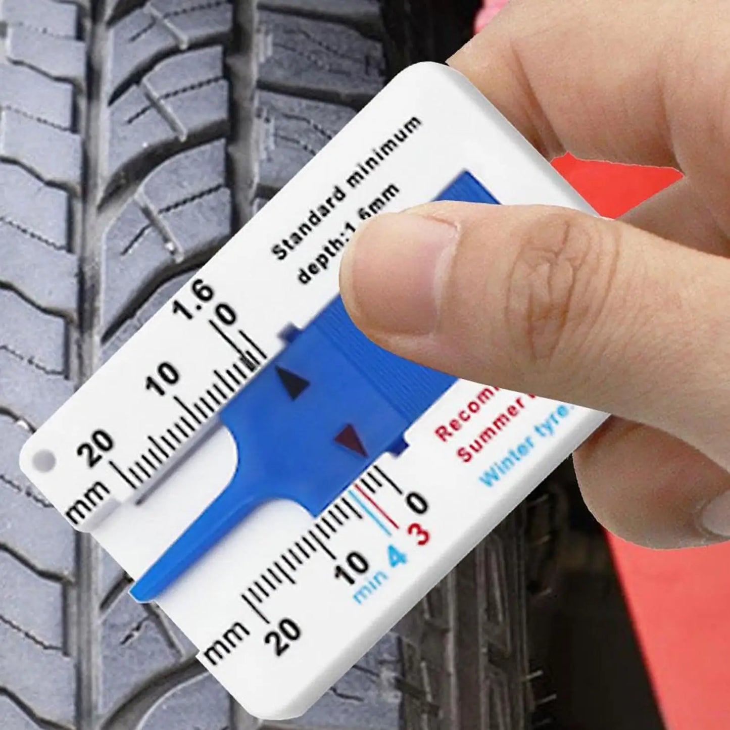 Digital Tire Tread Depth Gauge | 0-25mm Pocket Meter