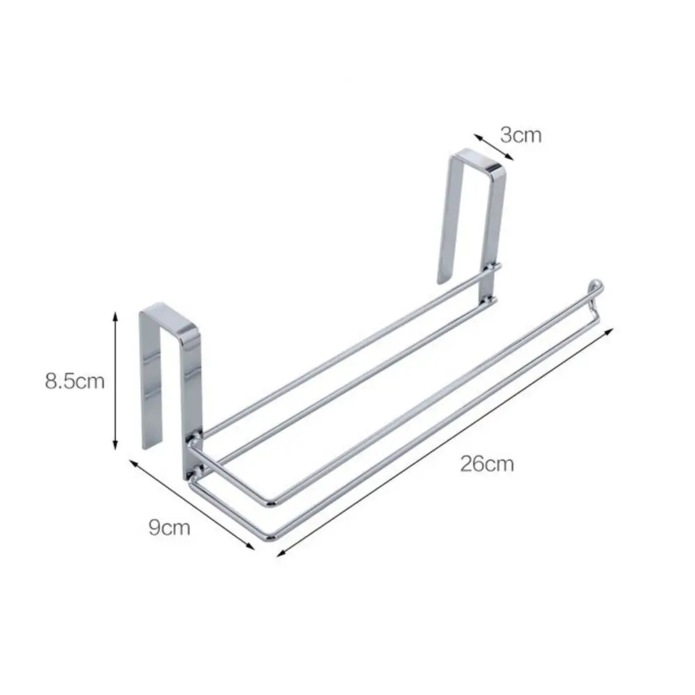 No-Drill Metal Toilet Paper Holder & Towel Hanger Rack