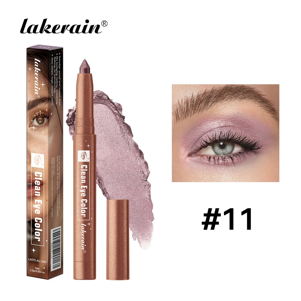 12Colors Metallic Eyeshadow Pencil Glitter Silkworm Liner Pen Highlighter Long Lasting Gold Blue Cream Eye Shadow Stick Makeup Peaceful Pleasures Health and Wellness 11