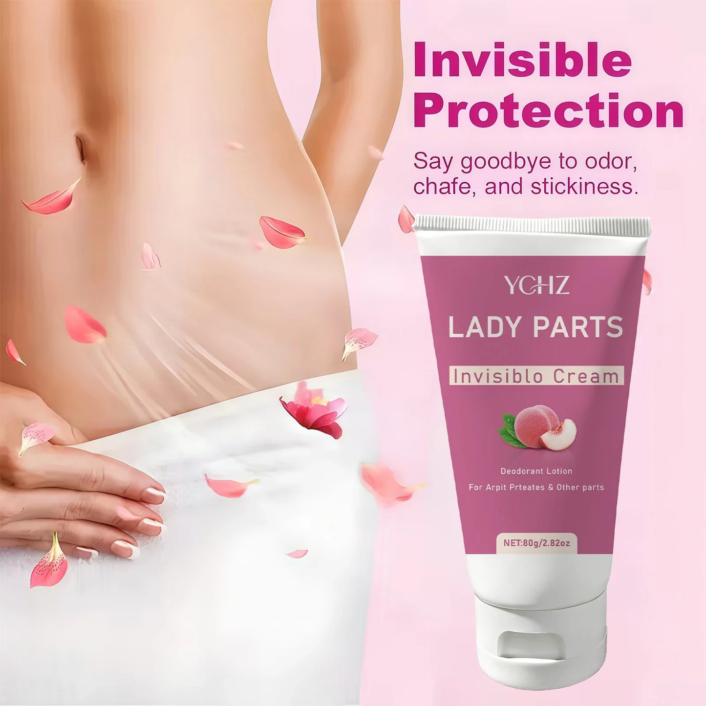 Lanmei Peach Roll-On Deodorant for Women – 72Hr Alcohol-Free