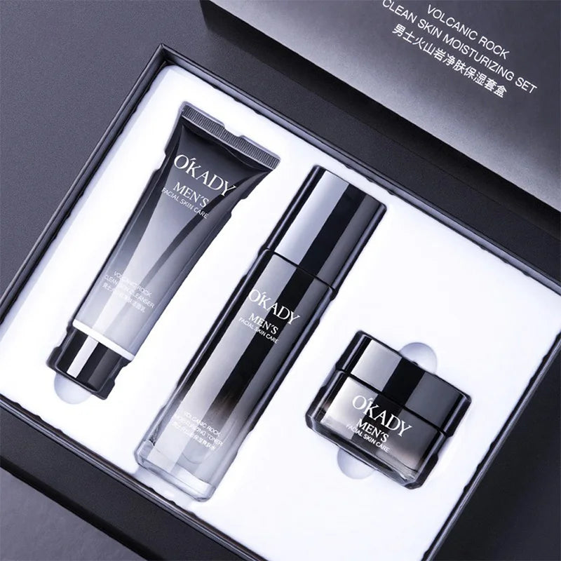 O'Kady Men's Volcanic Rock Skin Care Set | Oil Control & Hydration