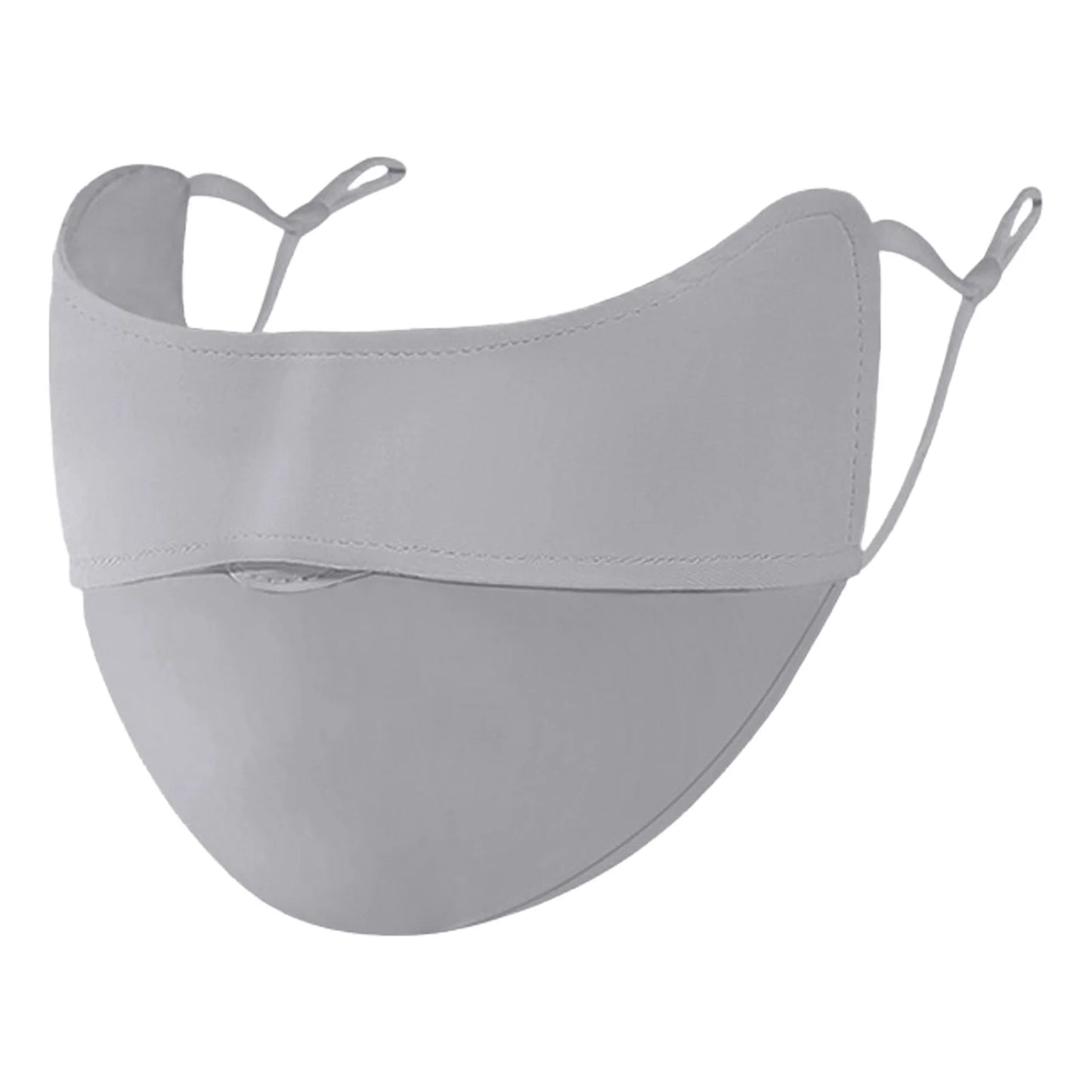 Ice Silk Sunscreen Mask UPF50+ Wide Eye Protections Breathable Dust Proof for Outdoor Activities Peaceful Pleasures Health and Wellness GRAY