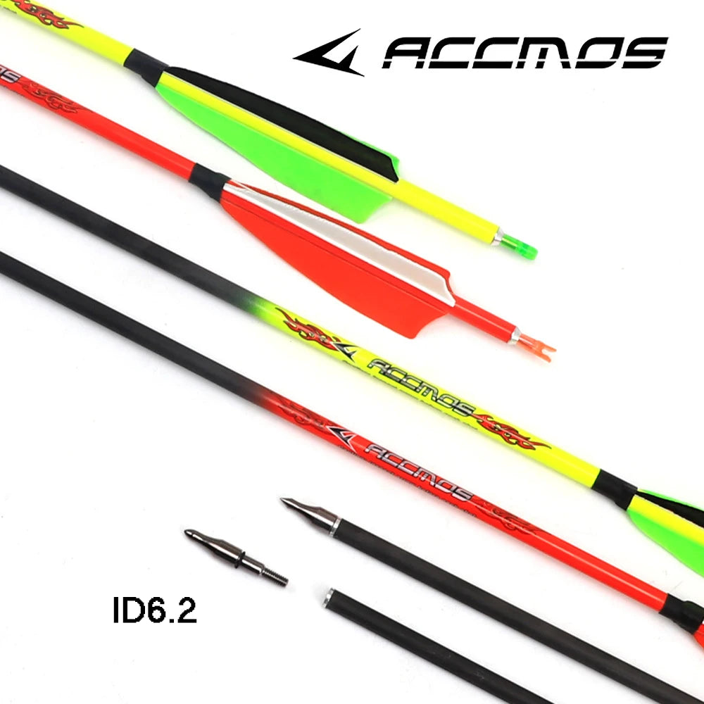 ACCMOS ID4 2 6 Pure Carbon Arrow Archery Spine 340 1000 Shaft