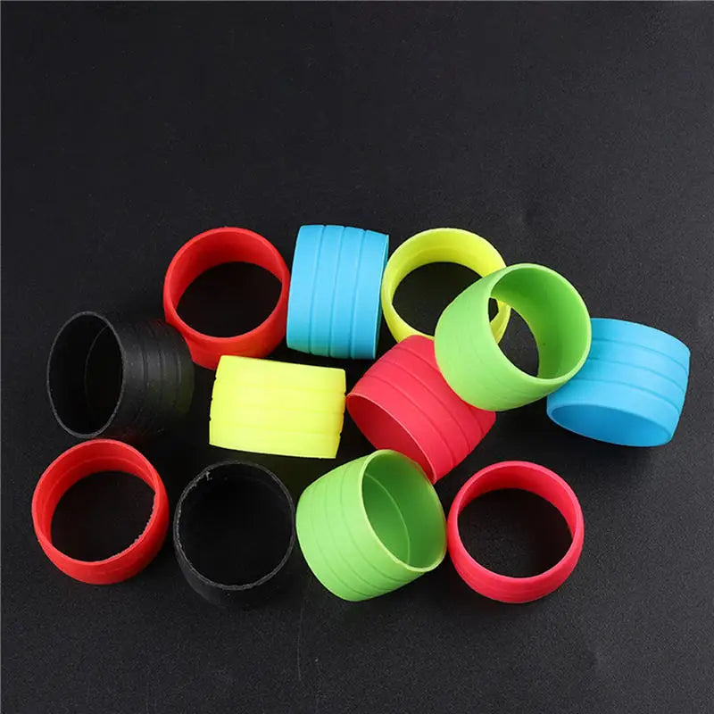 1 Pair Cycling Handlebar Tape Fixing Sleeve Ring Anti-skip Waterproof Plugs Protective Cover Bike Rubber Road Silicone Hand Peaceful Pleasures Health and Wellness