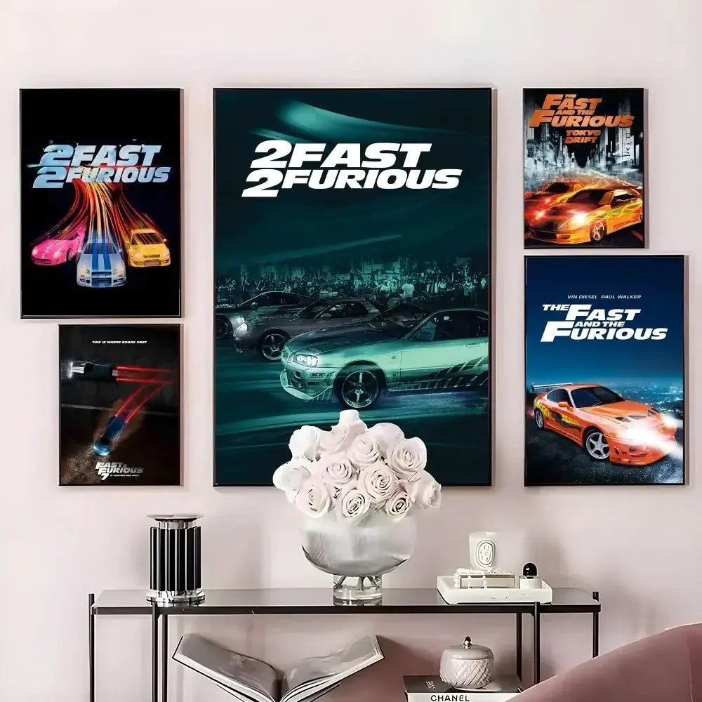 Fast & Furious 2 Vintage Canvas Movie Poster | Fan Wall Art