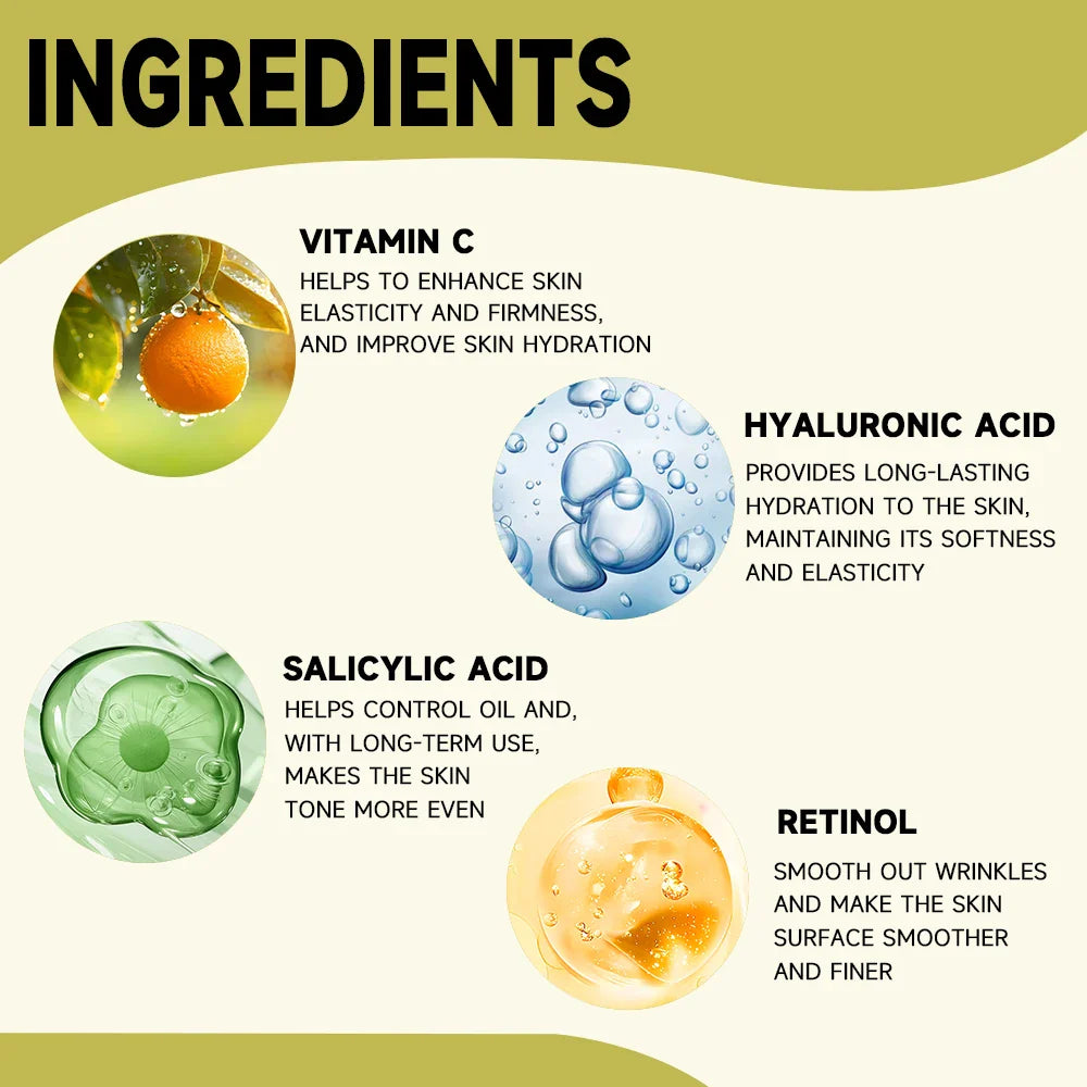 Vitamin C & Hyaluronic Acid Facial Serum – Niacinamide & Retinol