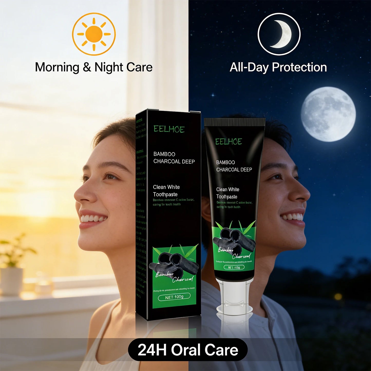 Clean White Toothpaste Effectively Remove Dental Plaque Eliminate Oral Odors Caring for Dental Health Bamboo Charcoal Toothpaste Peaceful Pleasures Health and Wellness