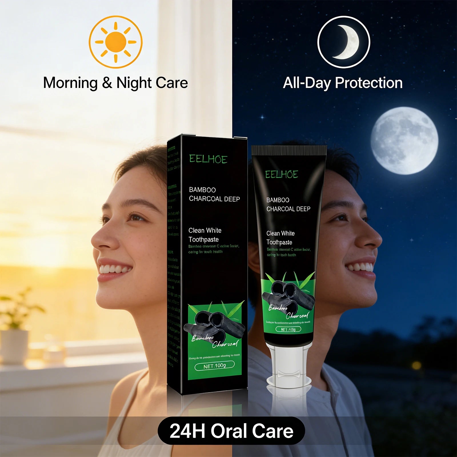 Clean White Toothpaste Effectively Remove Dental Plaque Eliminate Oral Odors Caring for Dental Health Bamboo Charcoal Toothpaste Peaceful Pleasures Health and Wellness