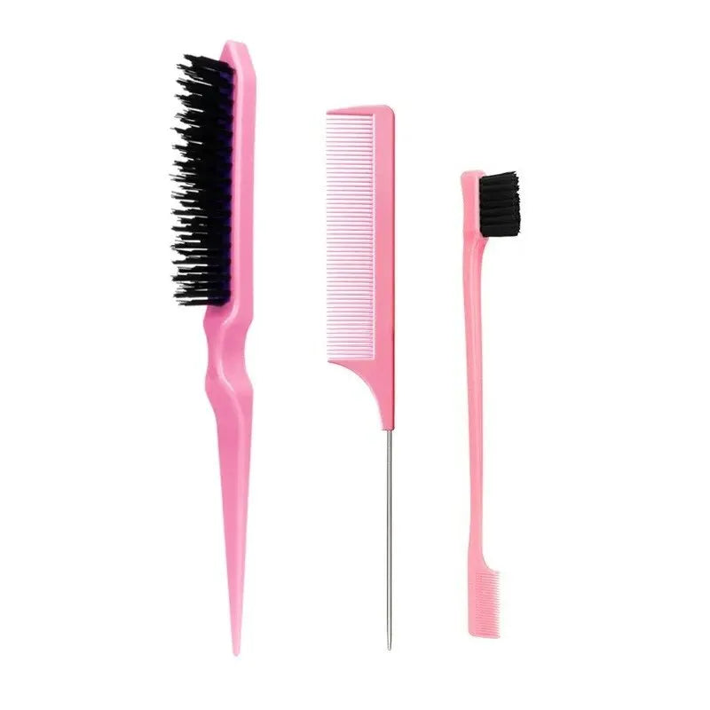 3-Piece Hair Comb Set | Tail Comb, Row Comb & Eyebrow Brush