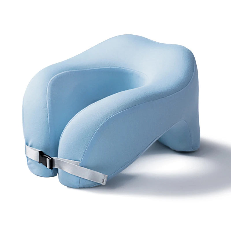 U-Shape Memory Foam Travel Neck Pillow – Airplane & Office