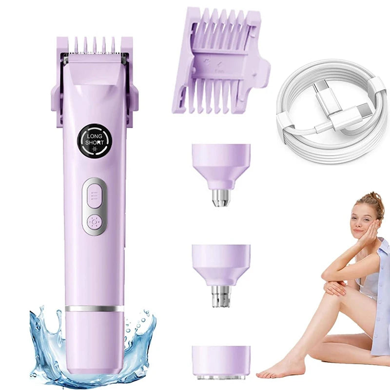 Portable Dual-Head ABS Shaver Electric Epilator Waterproof New Design for Women Private Area Body Hair Beauty Personal Care Peaceful Pleasures Health and Wellness