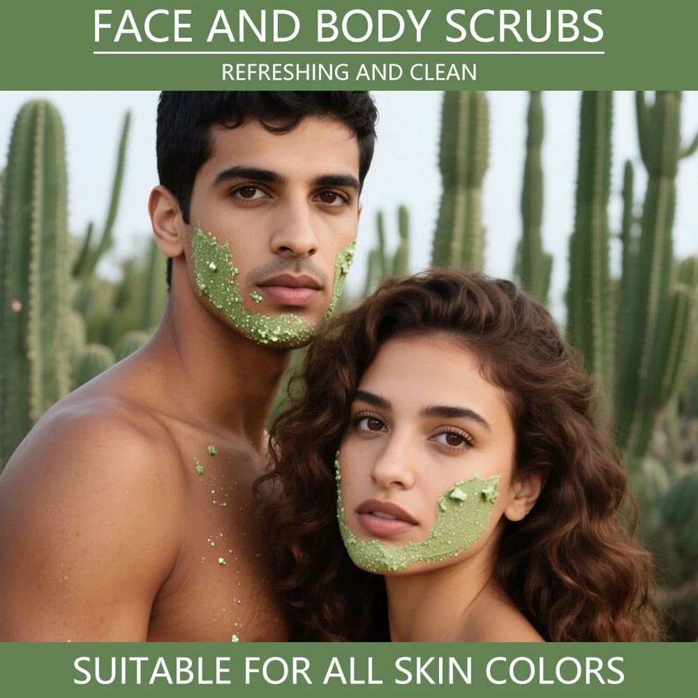 SUYARUN Shea Butter & Aloe Vera Exfoliating Scrub - Natural Face & Body Scrub, Gentle Exfoliator for Sensitive Skin. Peaceful Pleasures Health and Wellness