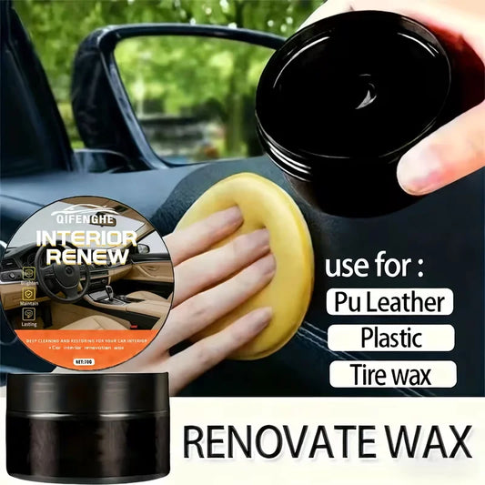 70g Car Interior Renew Wax – Dashboard, Leather & Plastic Trim Interior Detailing Wax Oasis Select