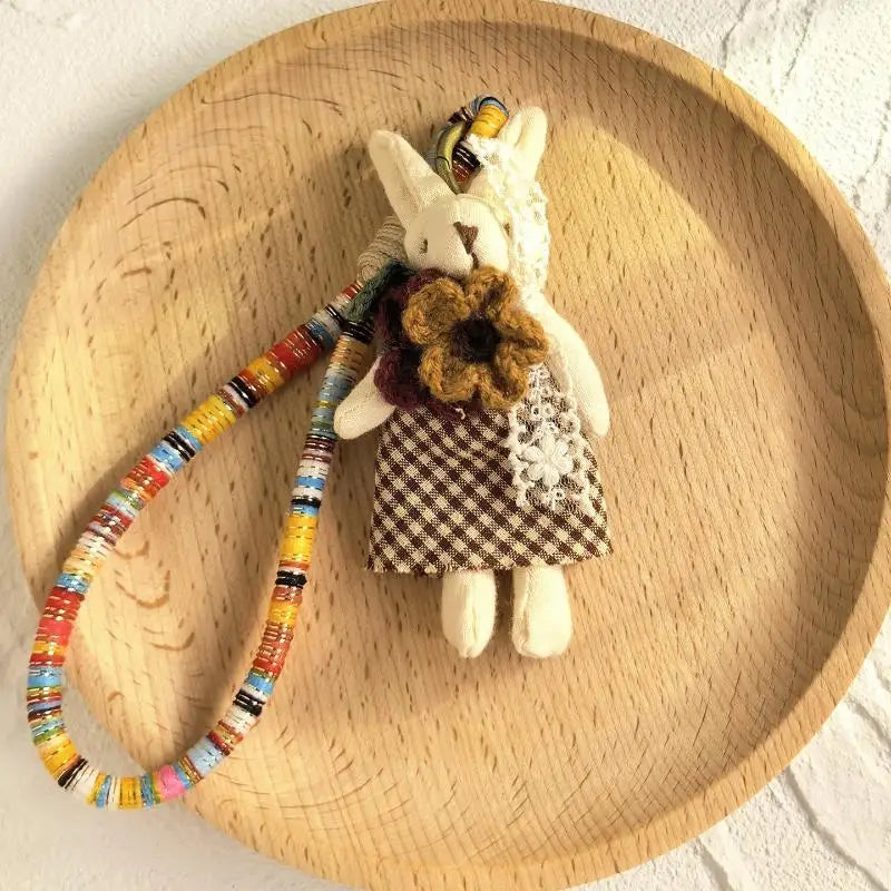 Handmade Cartoon Animal Fabric Keychain | Cute Backpack Pendant