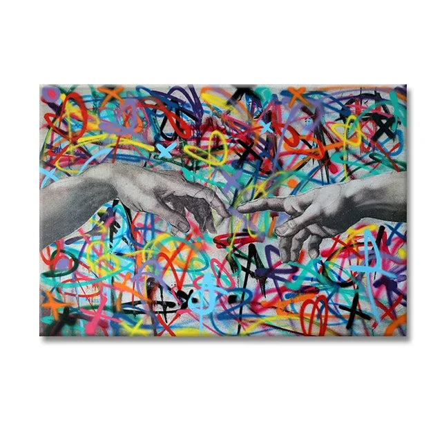 Banksy Monkey "Life Is Short" Graffiti Canvas Wall Art Print Canvas Wall Art Peaceful Pleasures Health and Wellness 1 50x70cm