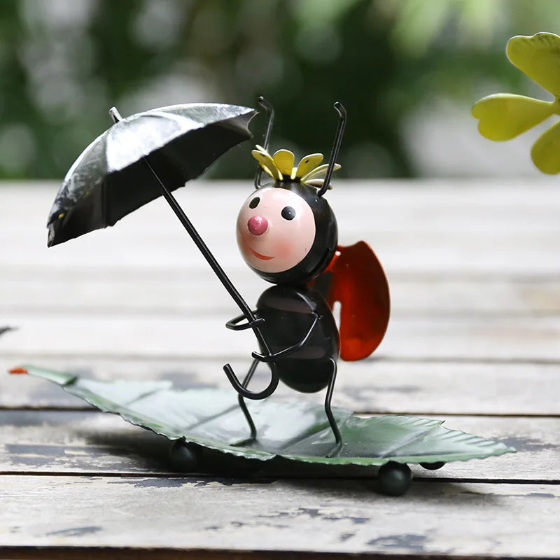 Little Ladybug Creative Department Healing Small Ornaments Living Room Computer Desktop TV Cabinet Modern Home Garden Decoration Peaceful Pleasures Health and Wellness