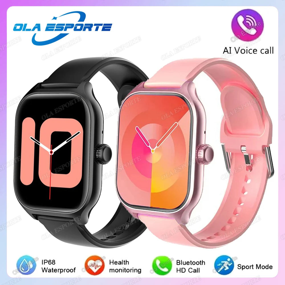 New Smart Watch Bluetooth Talk Tracking Heart Rate Sleep Monitor Multi-sport Modes Bluetooth Smart Watch Gifts for Men and Women Peaceful Pleasures Health and Wellness 1Bk1Pk
