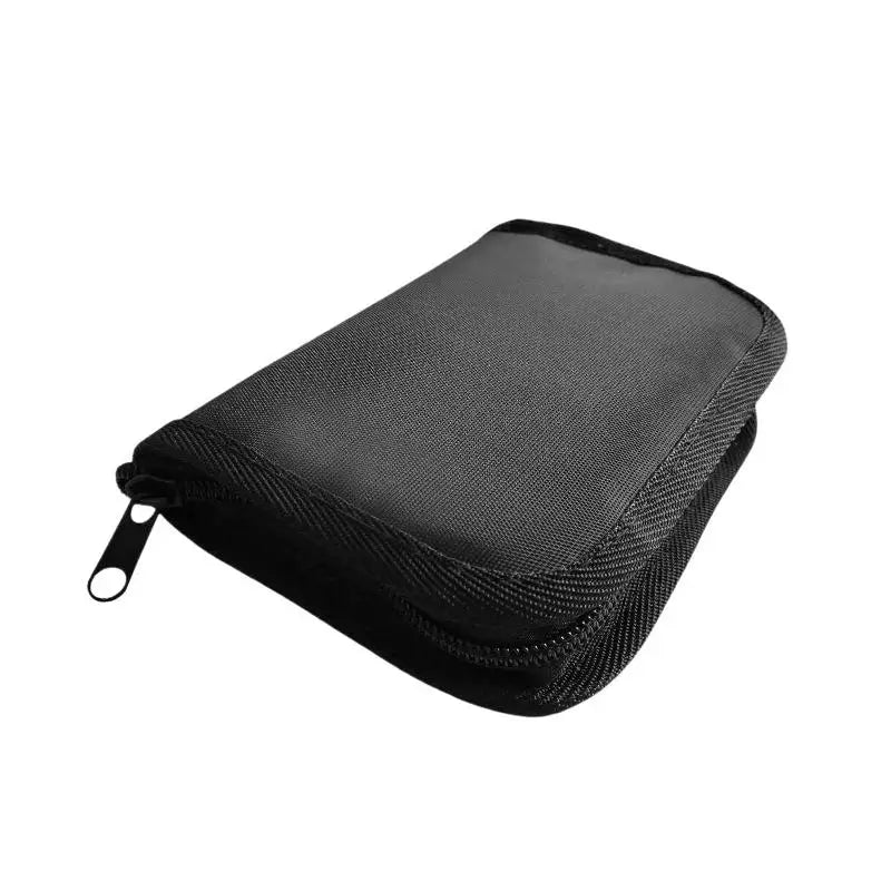 Portable Health Monitor Storage Bag | Black Zipper Organizer