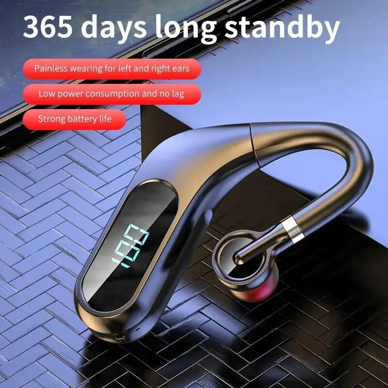 Bluetooth Headphones with Real-time Digital Display HD Sound Quality Durable Endurance with Painless Sports Headphones Peaceful Pleasures Health and Wellness