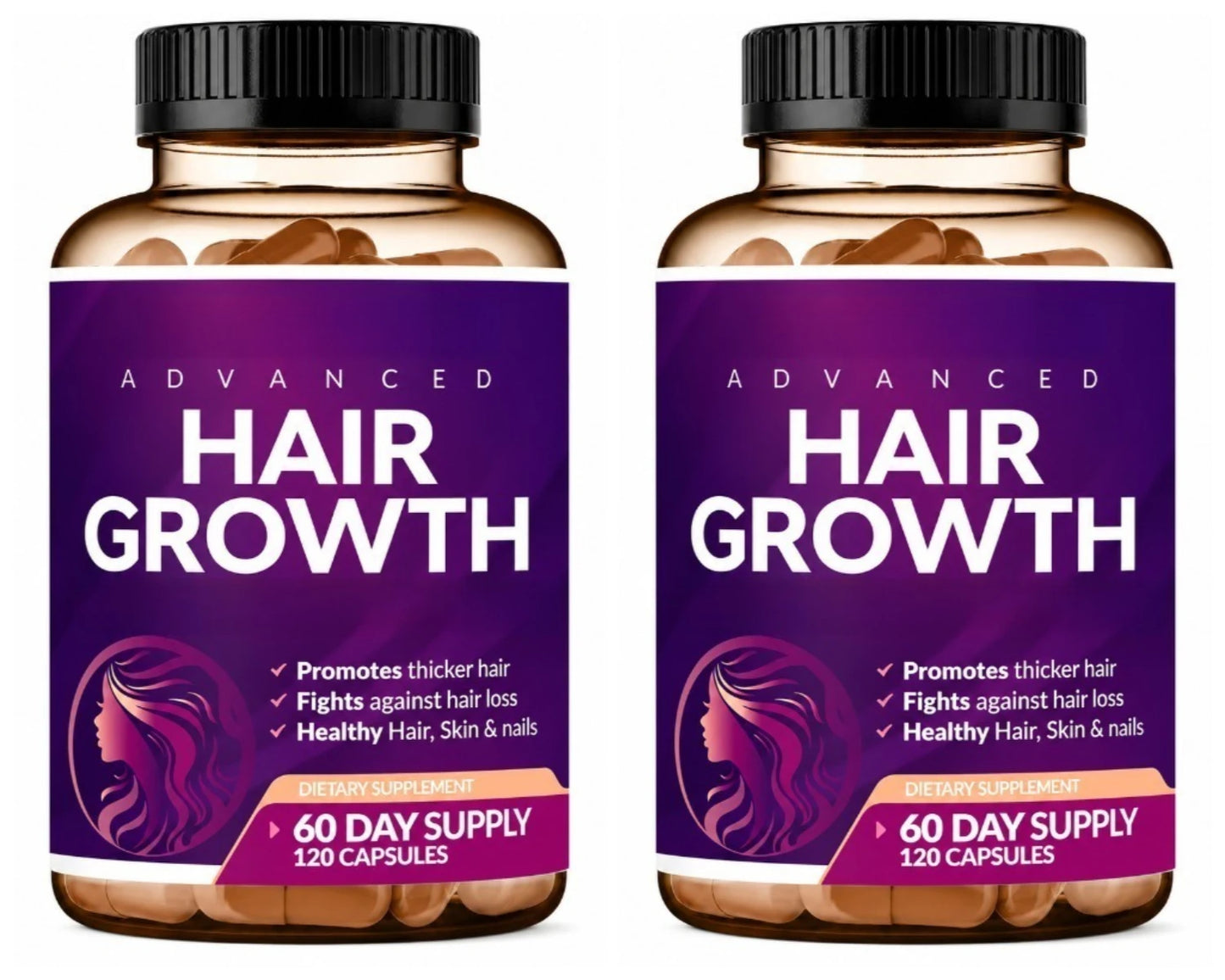 Hair Growth Vitamins for Women | Biotin 10000mcg + Collagen