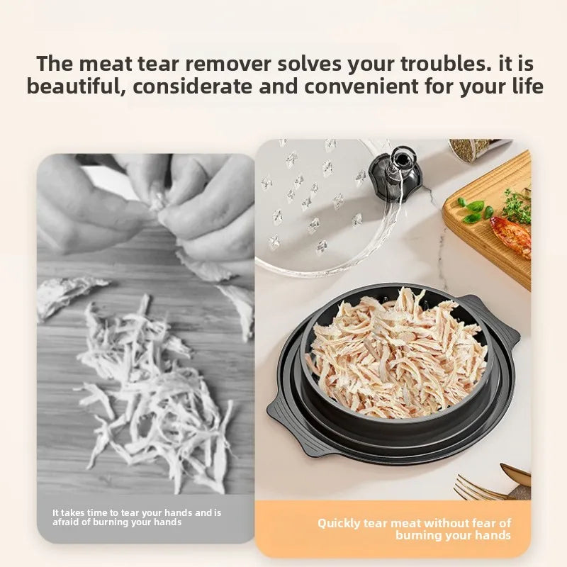Kitchen Gadgets Large Plastic Manual Non Slip Kitchen Cooked Meat Shredding Chicken Shredder Machine Chicken Shredder Twist Tool Peaceful Pleasures Health and Wellness