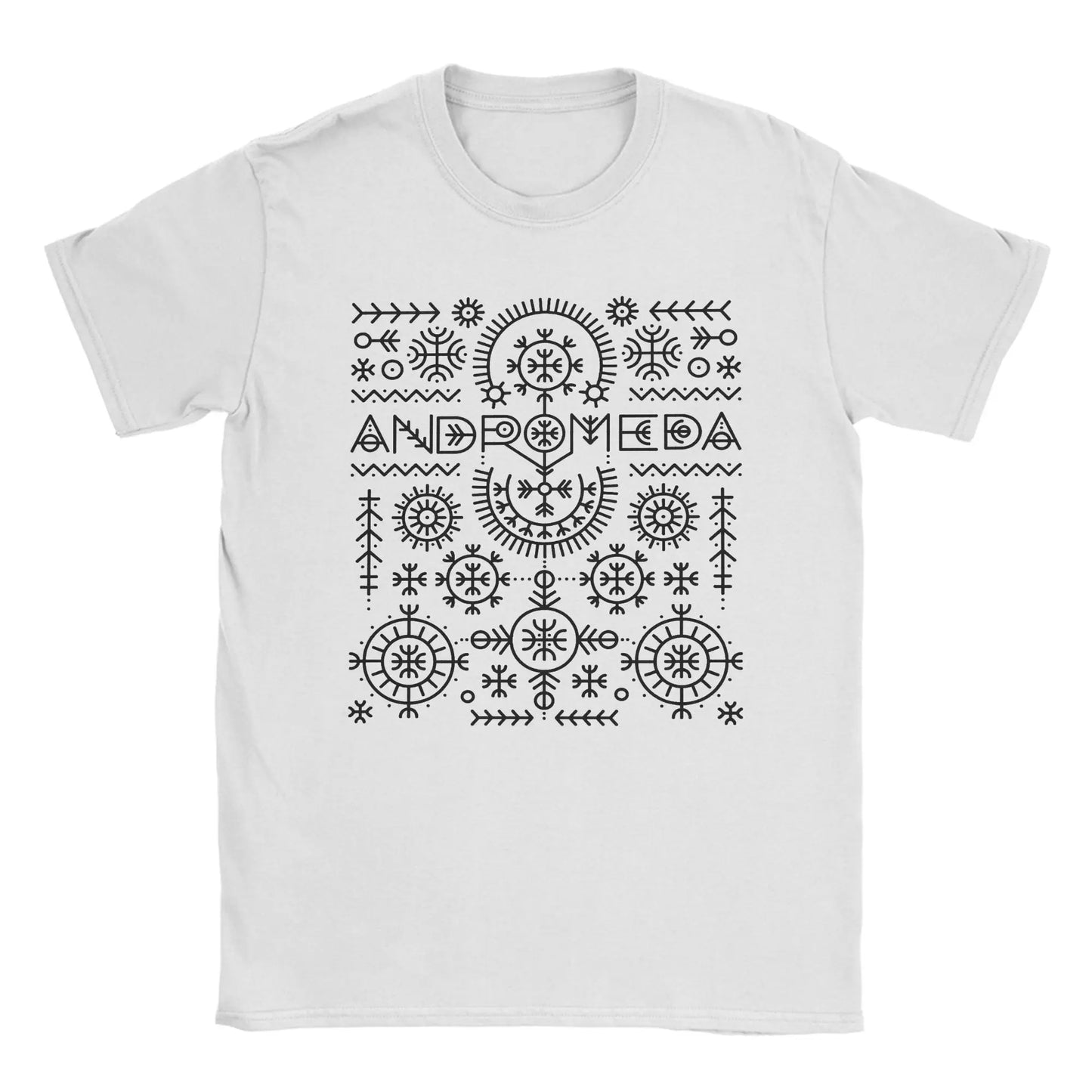 Men T-Shirt Andromeda Unique 100% Cotton Tees Short Sleeve Lelek Eurovisions 2026 T Shirts Crewneck Tops Gift Peaceful Pleasures Health and Wellness WHITE 4XL