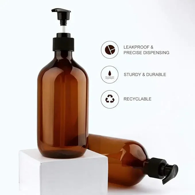 1PCS 300/500ML Portable Empty Pump Dispenser Bottles Shampoo and Conditioner Dispenser Durable Refillable Containers Peaceful Pleasures Health and Wellness