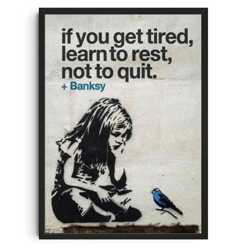 Banksy Graffiti Canvas Wall Art Print | Unframed Home Decor