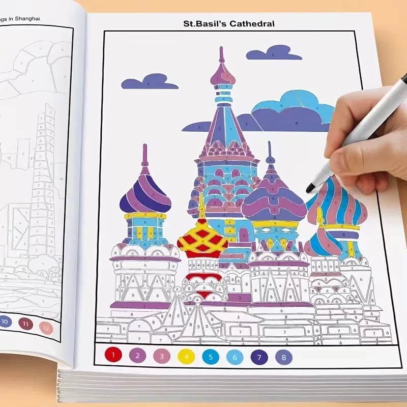 Concentration Training Coloring Book Kids Pattern Pages Stress Relief