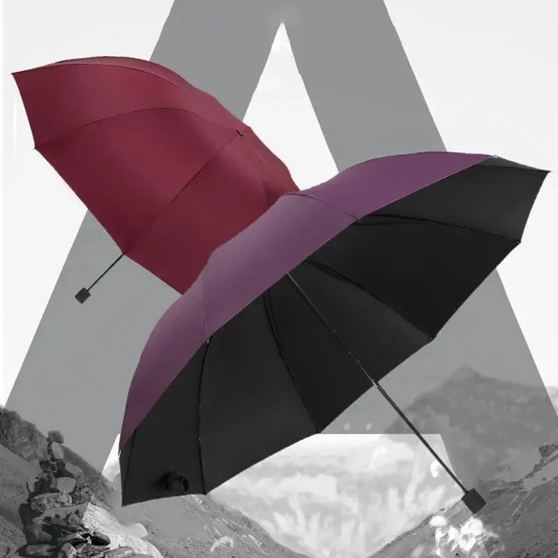 130cm Large Windproof Umbrella | 10-Bone Frame, UPF 40+