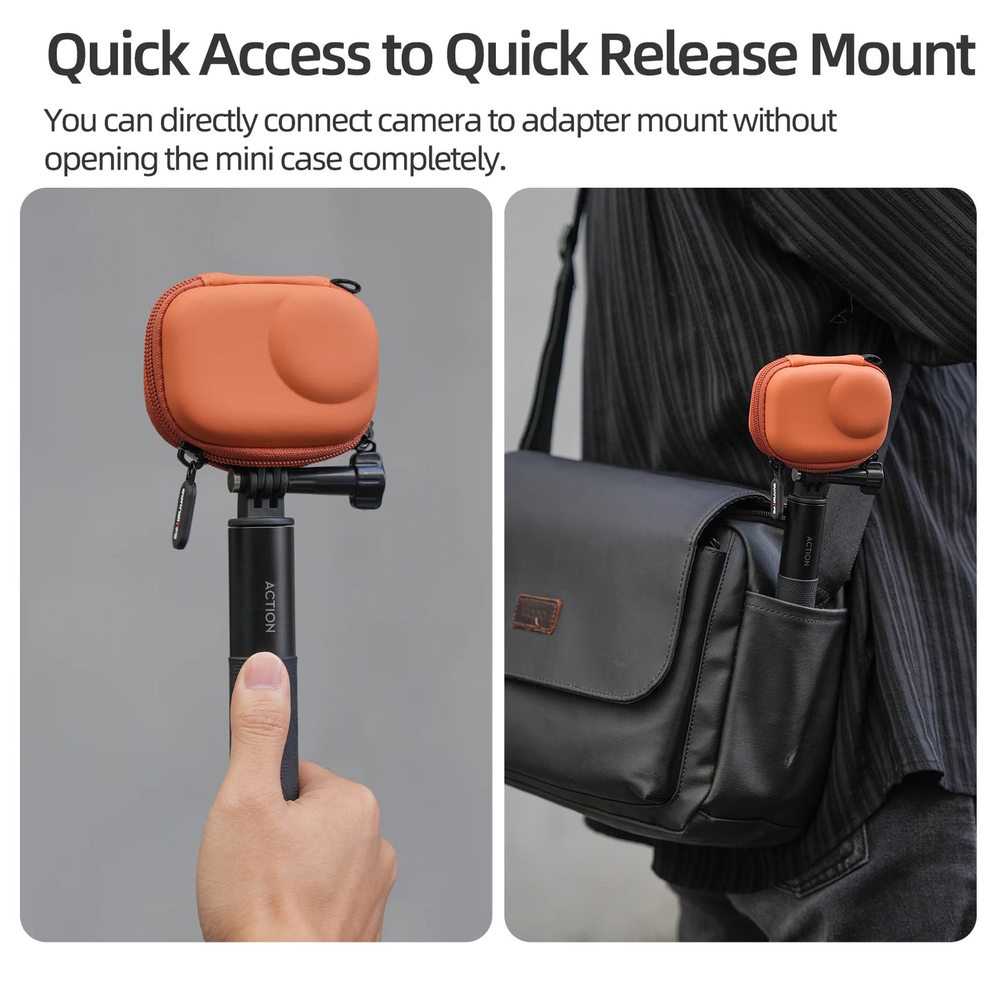 DJI Osmo Action 6 Storage Bag – Velvet Lined PU Case
