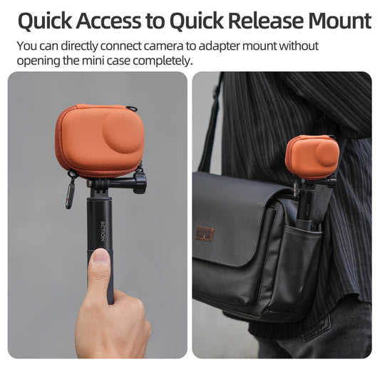 DJI Osmo Action 6 Storage Bag – Velvet Lined PU Case Camera Storage Case Peaceful Pleasures Health and Wellness