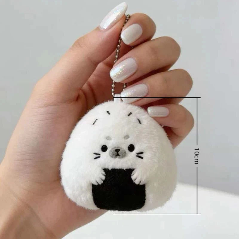 Kawaii Sushi Seal Plush Keychain – Cute Anime Bag Charm Gift