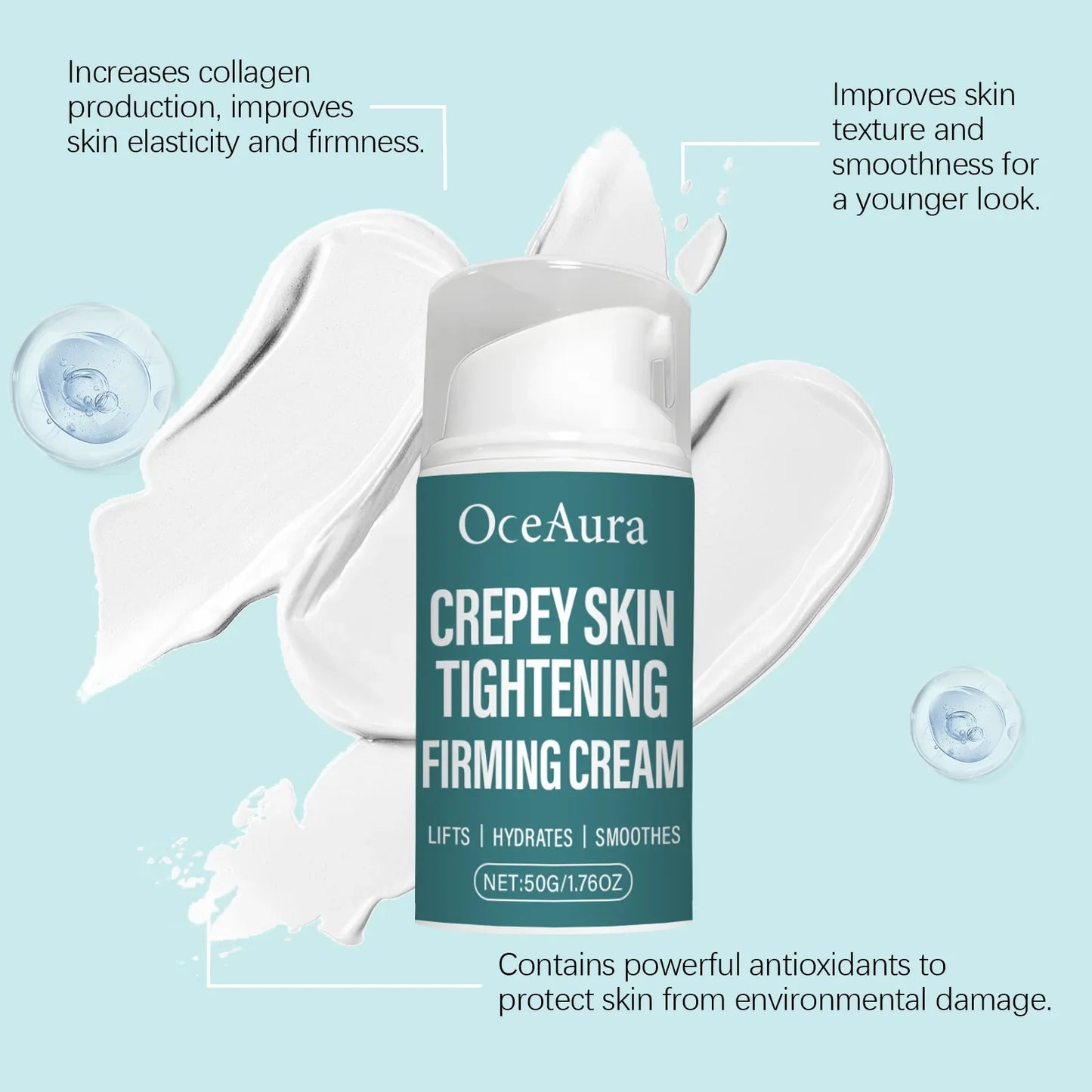 OceAura Skin Firming Cream – Anti-Aging Body Tightening Lotion