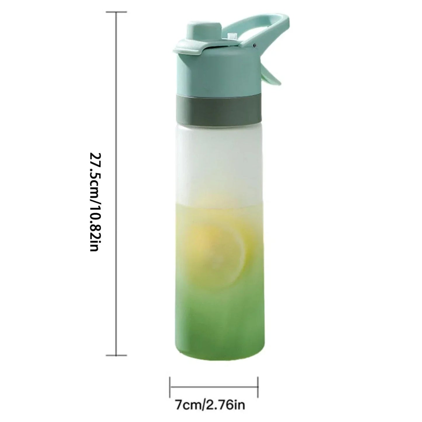 650ml Mist Spray Water Bottle with Straw – BPA-Free Reusable