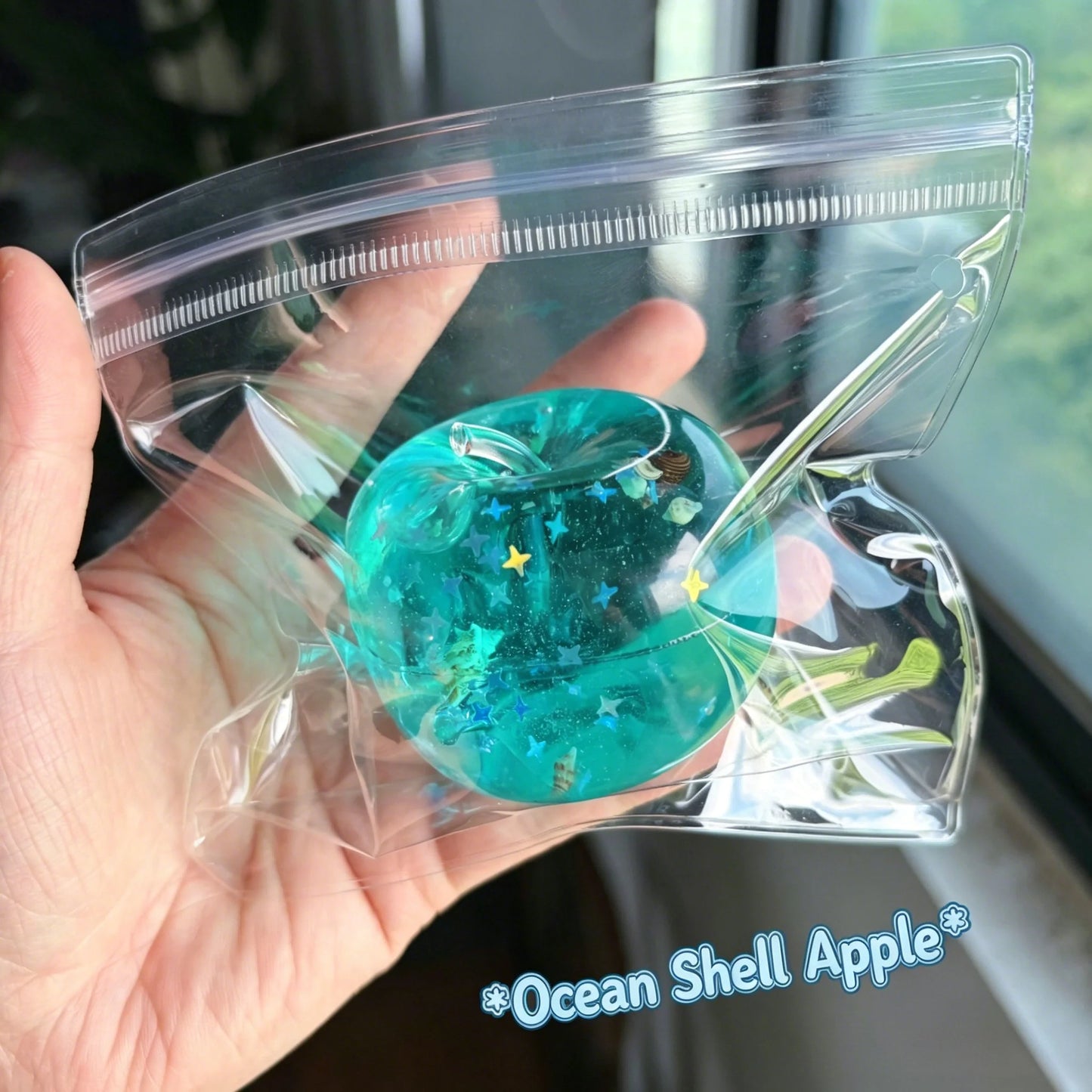 Adult Squishy Ocean Stress Balls Autism Sensory Toys For Stress And Anxiety Relief Maltose Water Ball Fidget Toys Bulk Gift Peaceful Pleasures Health and Wellness Ocean Shell Apple