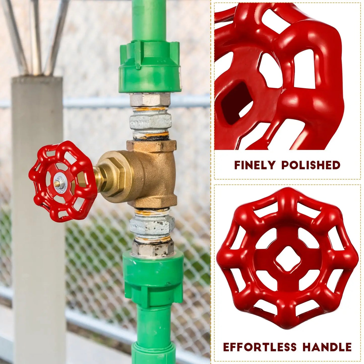 Replacement Gate Valve Handwheel Cast Iron Handle Gate Faucet Handle Wheel Shutoff Value Switch Valve Water Fitting Accersory Peaceful Pleasures Health and Wellness