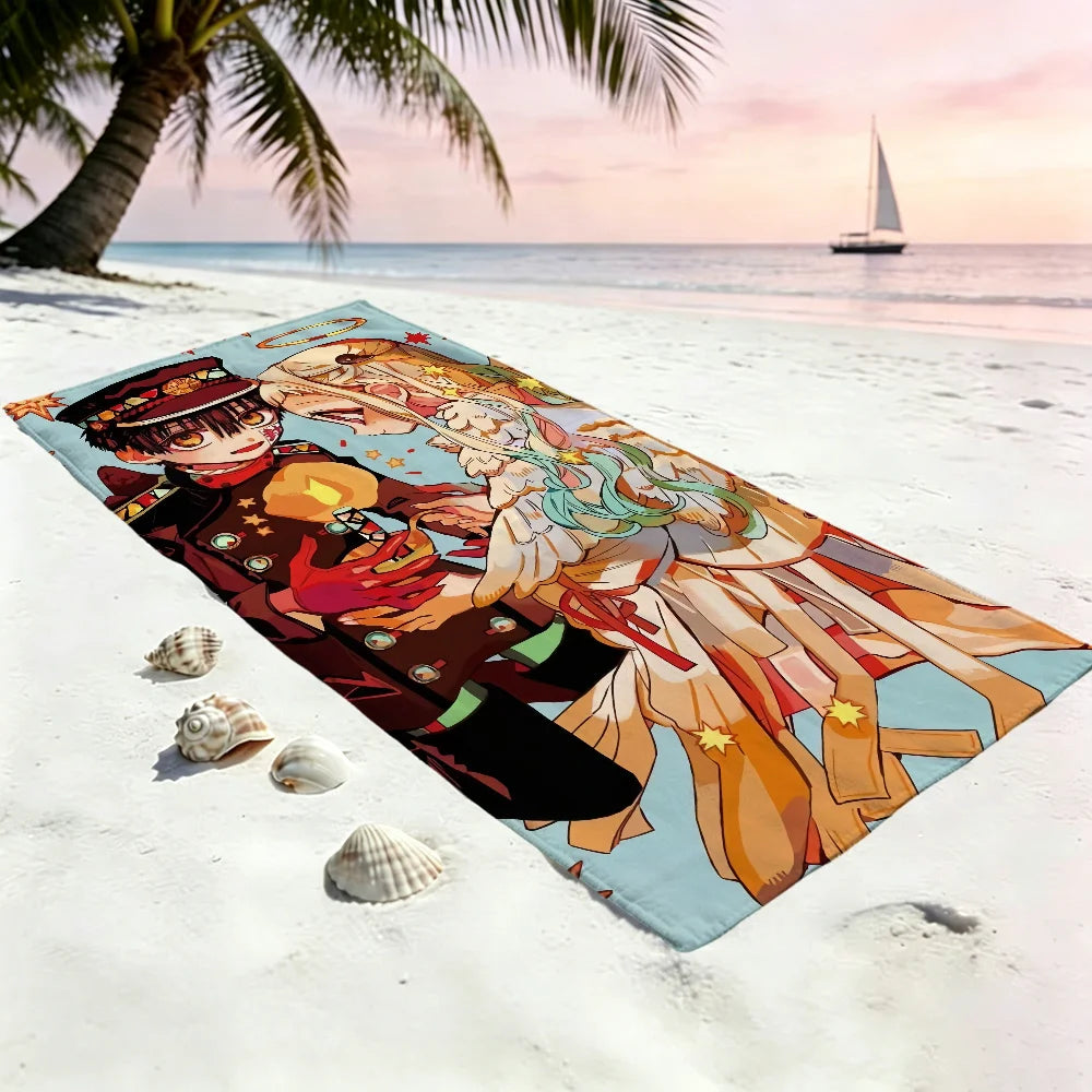 Hanako Kun Quick-Dry Microfiber Beach Towel | 11 Sizes Microfiber Beach Towel Peaceful Pleasures Health and Wellness