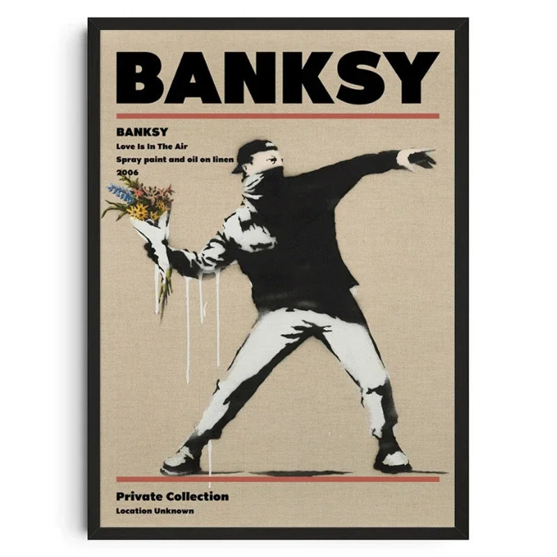 Banksy Graffiti Canvas Wall Art Print | Unframed Home Decor