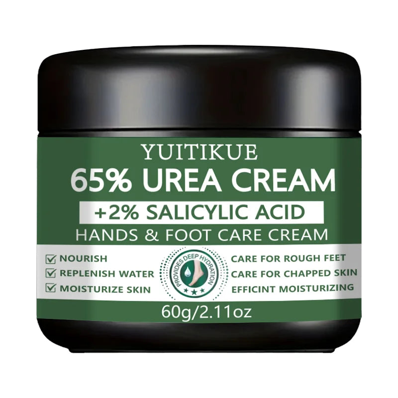 YUlTlKUE 65% Urea Cream +2% salicylic Acid Hands & Foot Care Cream Moisturize Rough chapped skin Nourish Hydrate 60g Peaceful Pleasures Health and Wellness 1pc 60g