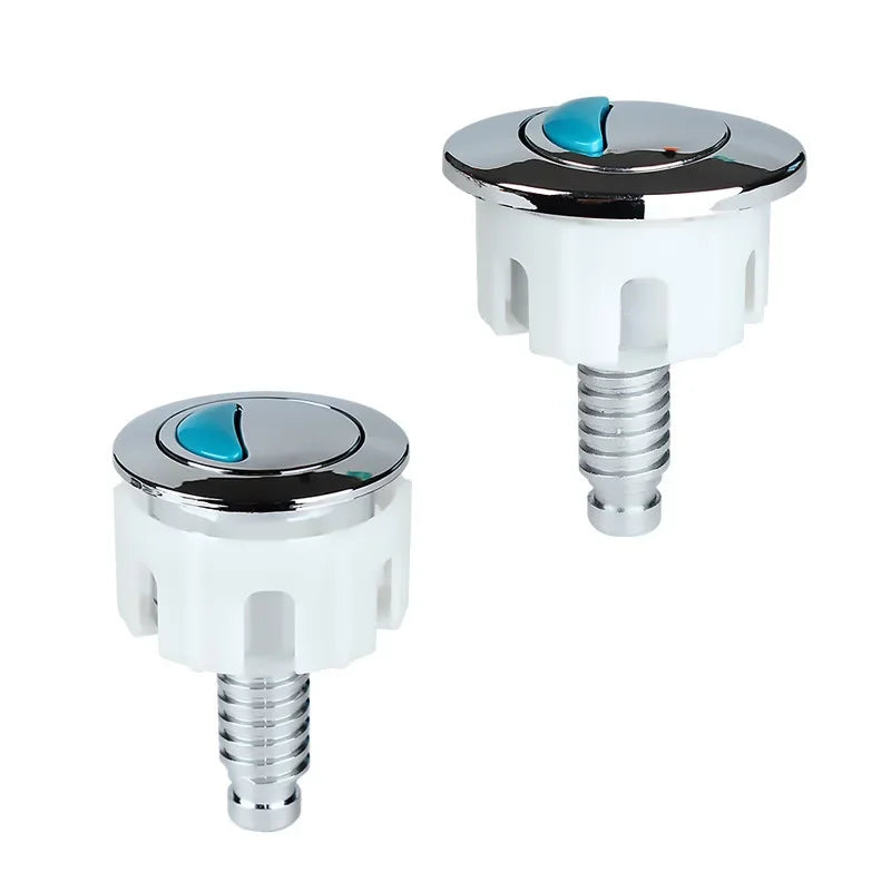 Chrome Dual Flush Toilet Push Button – Water-Saving Cistern