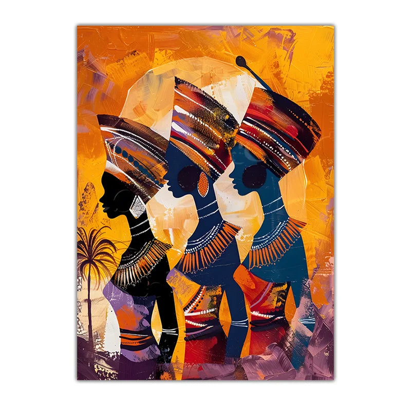 Abstract Tribal Female Canvas Wall Art | Western Boho Décor Canvas Wall Art Peaceful Pleasures Health and Wellness 01 50x70cm NoFrame China Mainland